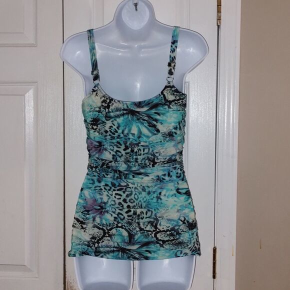 Tankini Bathing Suit Top Bathing Suit Top  Sz 12 - Picture 5 of 8